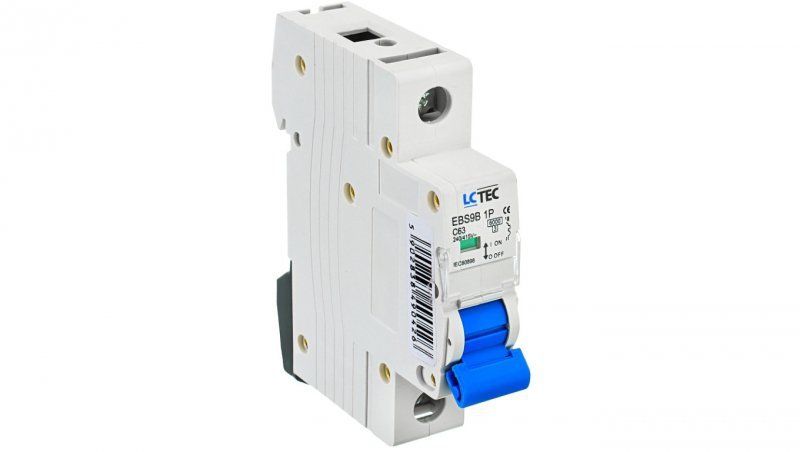 Wyłącznik nadprądowy 1P C 63A 6kA AC LC-Tec EBS9B-1C/63 LCTEC-EBS9B-1C/63