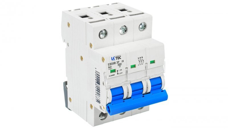 Wyłącznik nadprądowy 3P B 40A 6kA AC LC-Tec EBS9B-3B/40 LCTEC-EBS9B-3B/40