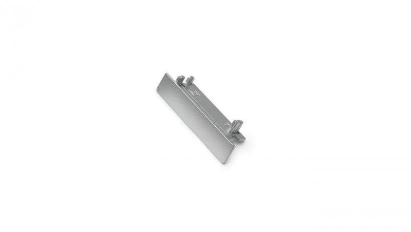 Zaślepka do profil Flat8 srebrna - 1szt z otworem / with hole