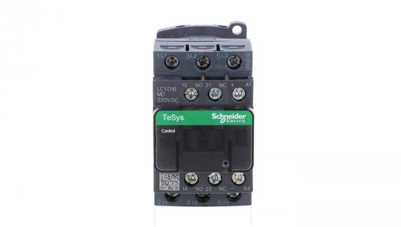 Stycznik mocy 18A 3P 220V DC 1Z 1R LC1D18MD