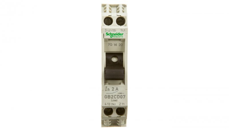 Wyłącznik termo-magnetyczny 1+N 2A AC GB2CD07