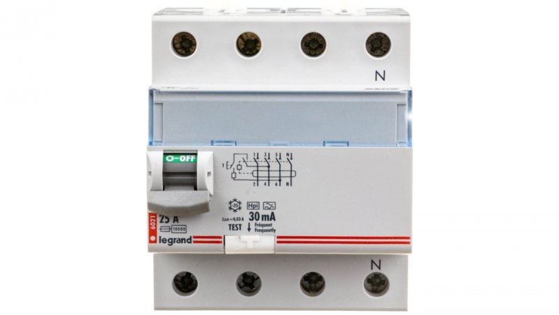 Wyłącznik różnicowoprądowy 4P 25A 0,03A typ HPI P304 DX3 411694