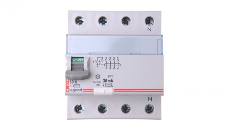 Wyłącznik różnicowoprądowy 4P 80A 0,03A typ AC P304 DX3 411705
