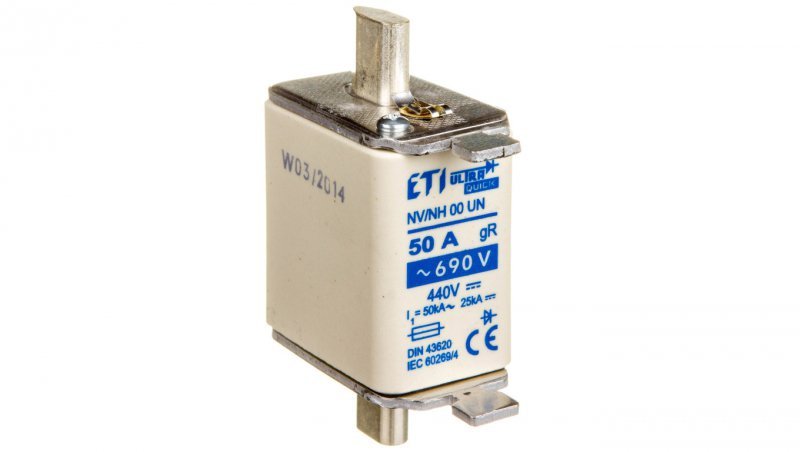 Wkładka bezpiecznikowa NH00 50A gR 690V M00UQ U-N 004331209