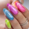Lakier hybrydowy Molly Nails Neon Flashy Cat Eye HEMA Free 8g Nr 174