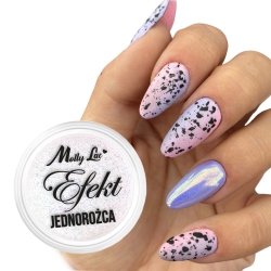PYŁEK DO PAZNOKCI EFEKT JEDNOROŻCA OZDOBA MOLLYLAC