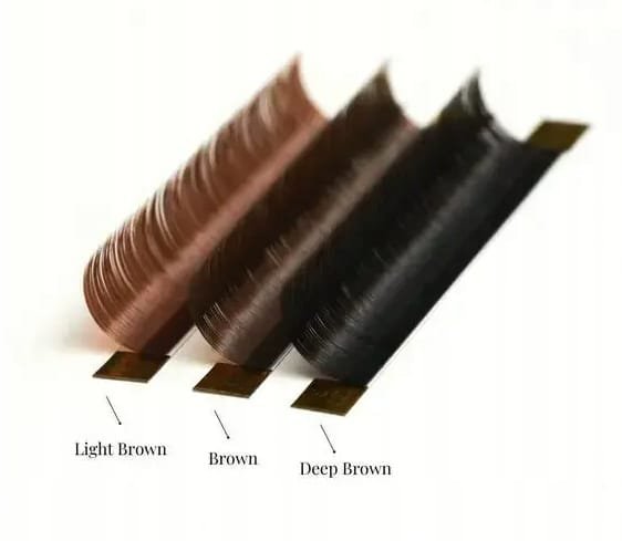 Rzęsy brązowe Wave Brown - C 0,07 10mm LIGHT BROWN Noble Lashes