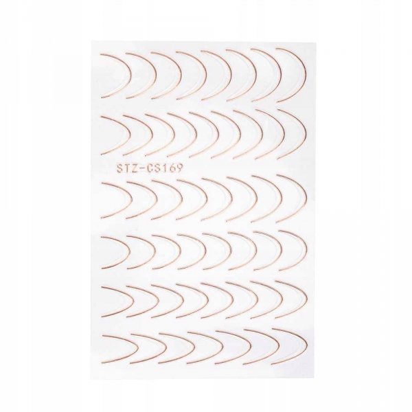 Naklejki Do Zdobienia Paznokci Samoprzylepne Linia Uśmiechu Rose STZ-CS169