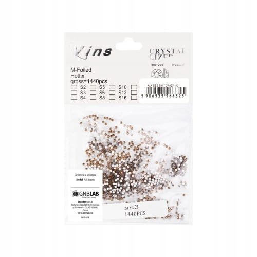 CYRKONIE DO PAZNOKCI SZKLANE SS3 SMOKED TOPAZ 1440