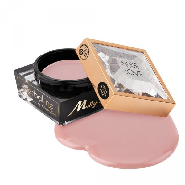 Żel budujący do paznokci HEMA/Di-HEMA Free z olejkiem z drzewa herbacianego MollyLac HerbaLine Nude Love by Gosia Kruś 50g