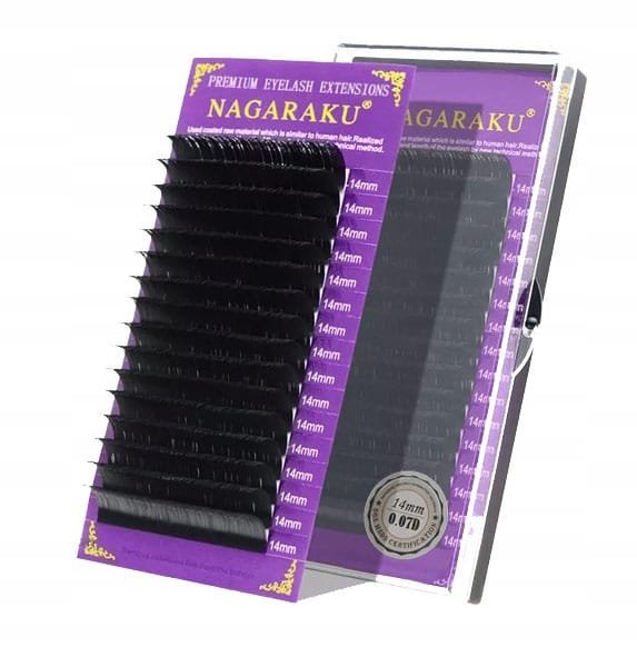 Rzęsy Nagaraku Mink C 0,07 12 mm 16 pasków czarne