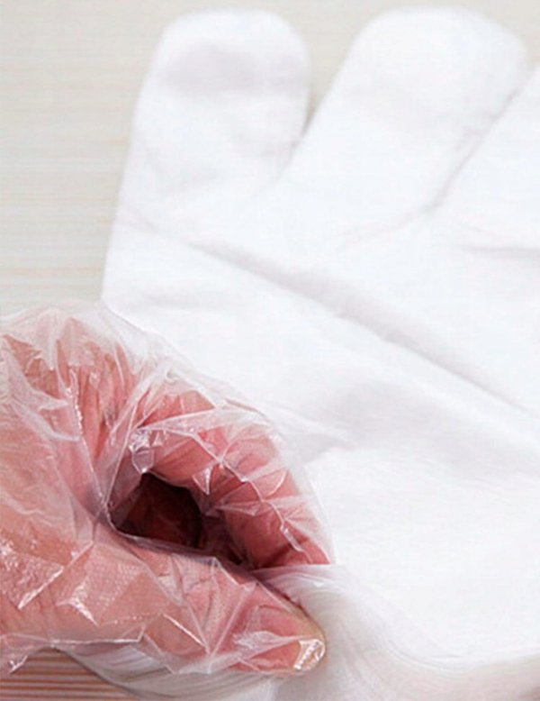 Rękawiczki foliowe jednorazowe HDPE 100 szt rozmiar M