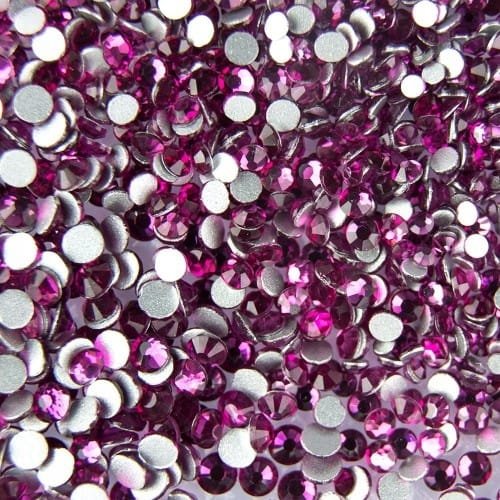 Ozdoby do paznokci zestaw cyrkonii 1440szt Fuchsia