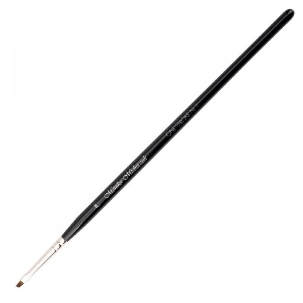 Pędzelek do zdobień farb akrylowych żelu paint żelu One Stroke długość włosia 2/3,5mm 4U Monika Mielniczuk