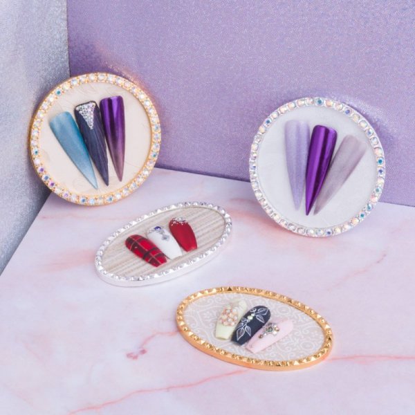 Podkładka ramka ekspozytor do zdjęć i prezentacji tipsów CG-07 złota 68 mm