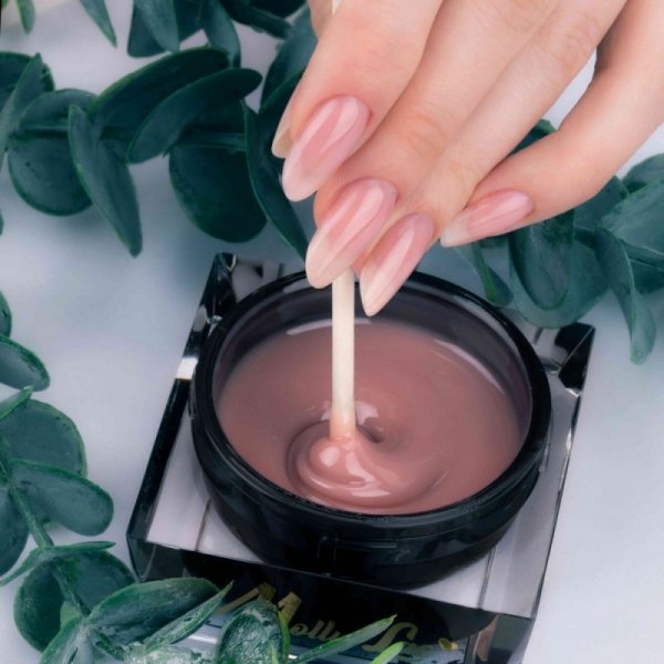 Żel budujący do paznokci HEMA/Di-HEMA Free z olejkiem z drzewa herbacianego MollyLac HerbaLine Nude Love by Gosia Kruś 15g