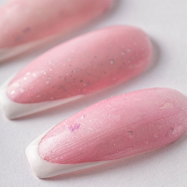 2+1gratis Lakier hybrydowy MollyLac Sparkling French Wedding queen HEMA/Di-HEMA Free 10g Nr 708