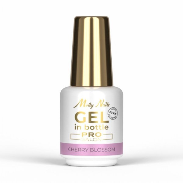 Żel do paznokci w butelce z pędzelkiem Gel in Bottle Molly Nails Pro Salon Cherry Blossom HEMA/Di-HEMA Free 15g