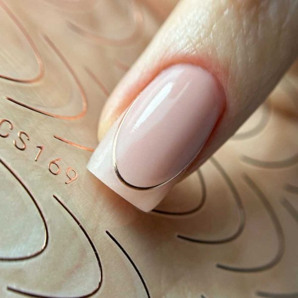 Naklejki Do Zdobienia Paznokci Samoprzylepne Linia Uśmiechu Rose STZ-CS169