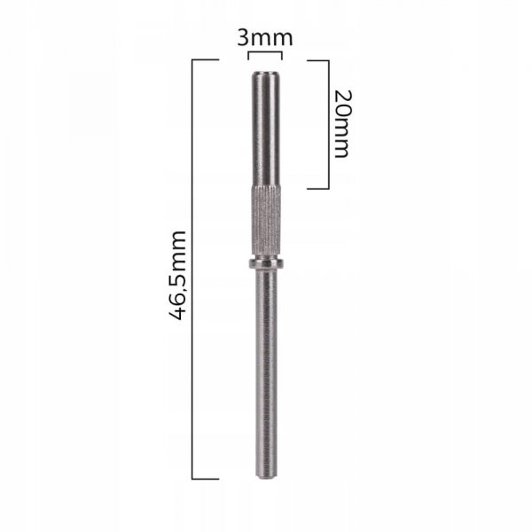 Trzpień Nośnik Stalowy do Kapturków Nakładek Ściernych 3mm Z Ząbkami