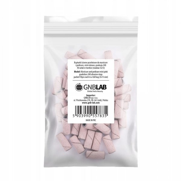 Kapturki przelotowe 3 mm mini różowe gradacja 240