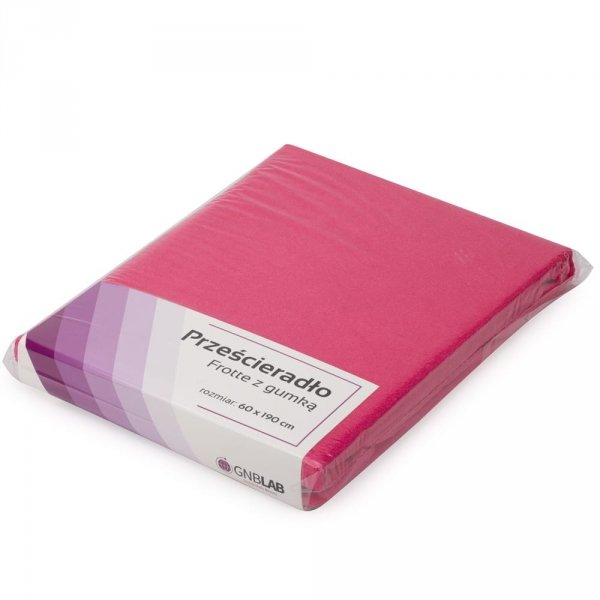 Przescieradło Frotte z gumką fuksja 60/190