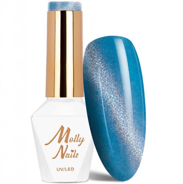 Lakier Hybrydowy Do Paznokci MOLLYNAILS 8g Neon Flashy Cat Eye Nr176