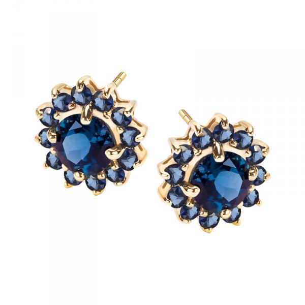 Kolczyki Złoto Topaz London Blue KZD5821
