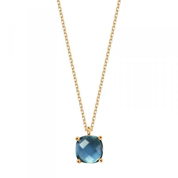 Naszyjnik Złoto Topaz London Blue NZC6546T