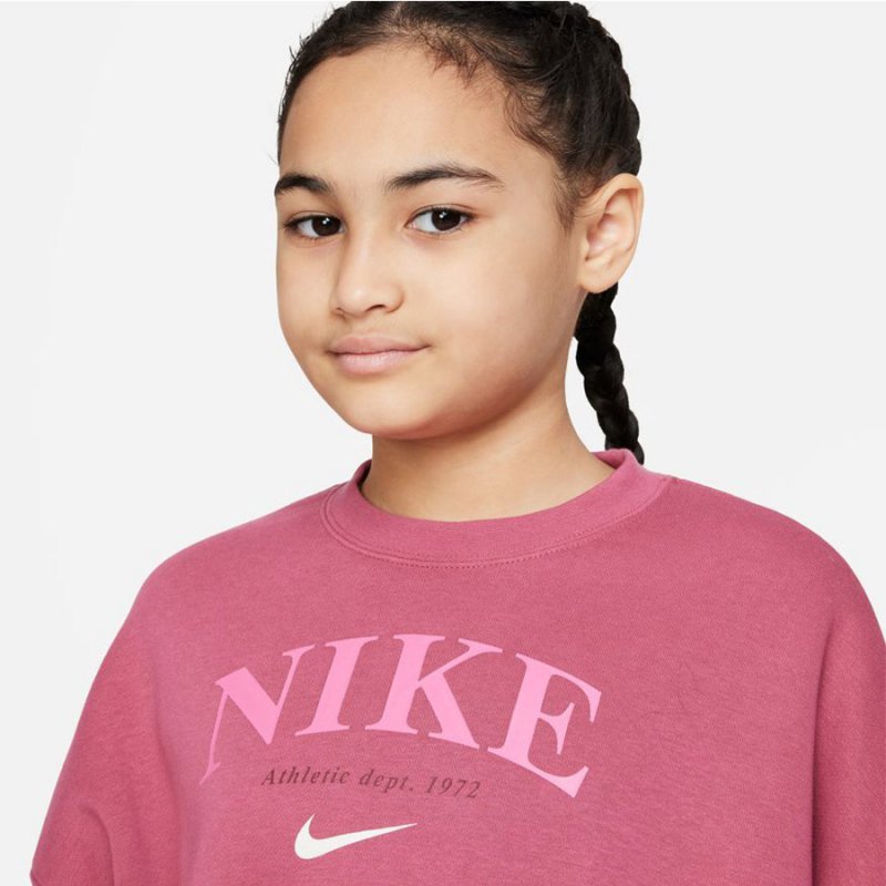 Bluza Nike Sportswear  Trend FLC Crew DV2563 633 różowy M (137-147)