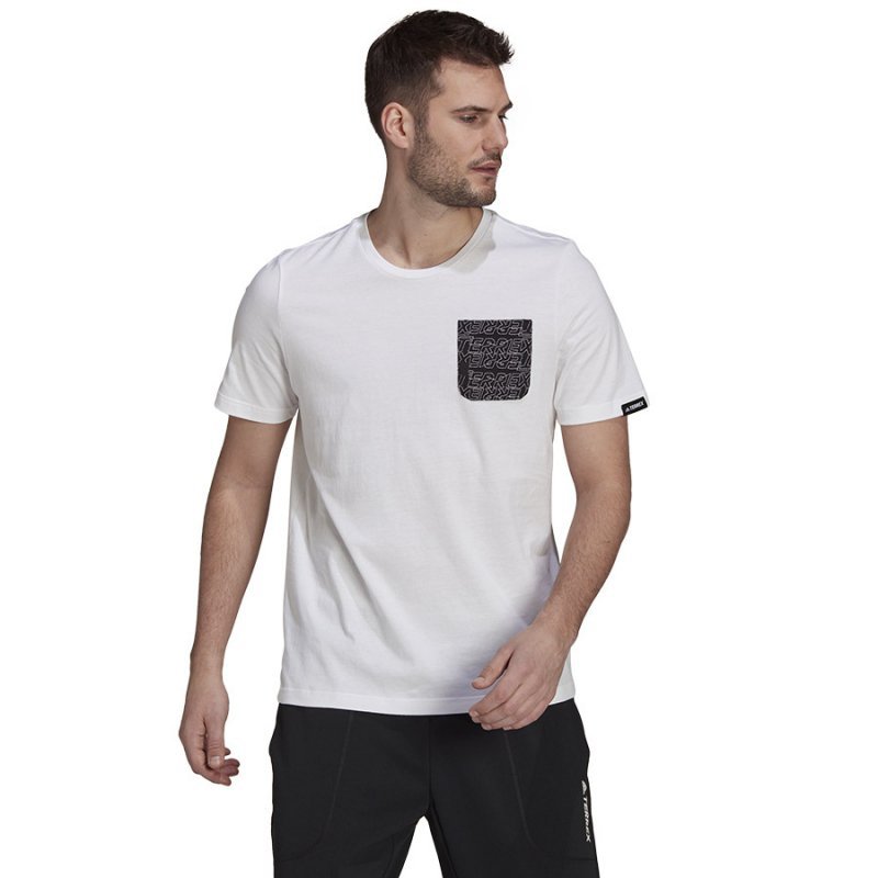 T-Shirt adidas TX Pocket Tee GU8993 biały L