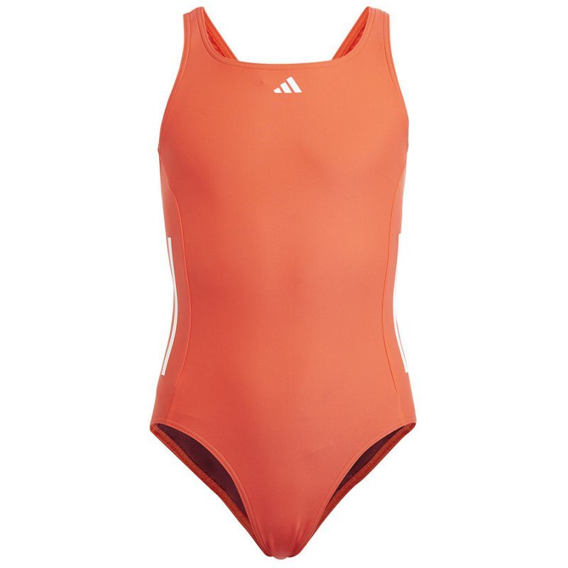 Kostium kąpielowy adidas Cut 3 Stripes Suit girls IQ3971 140 cm pomarańczowy