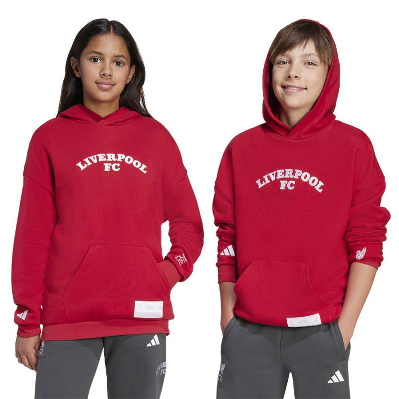 Bluza adidas Liverpool FC Hoody Junior JW7879 czerwony 152 cm