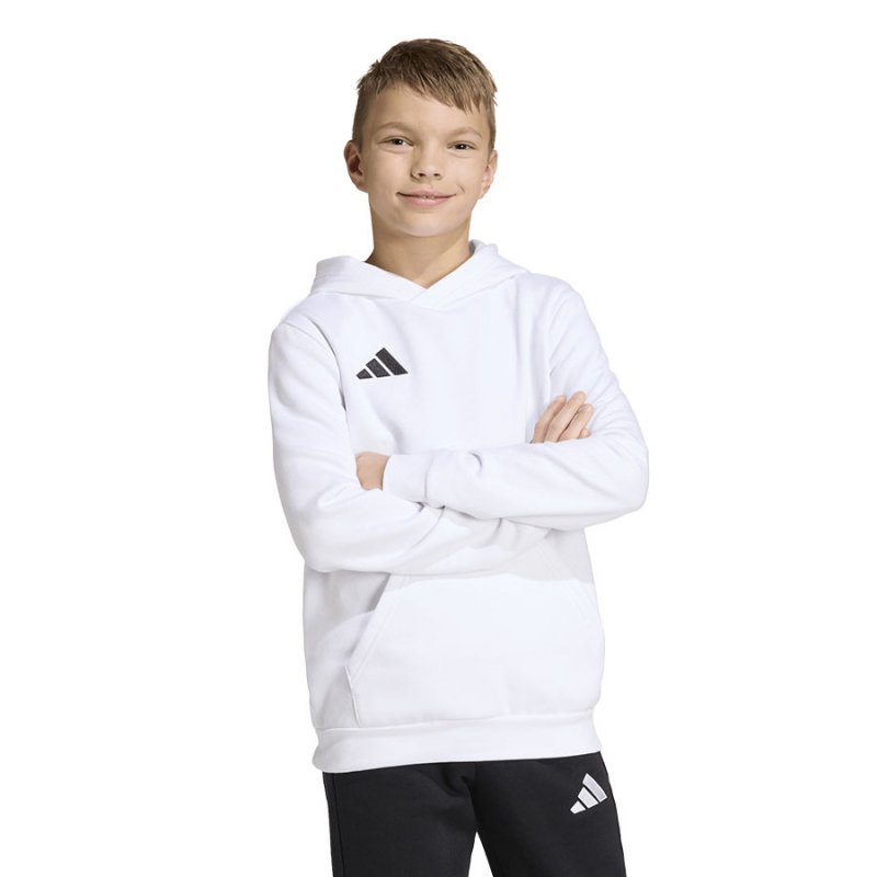 Bluza adidas ENTRADA 26 Hoody Junior JZ6561 biały 176 cm