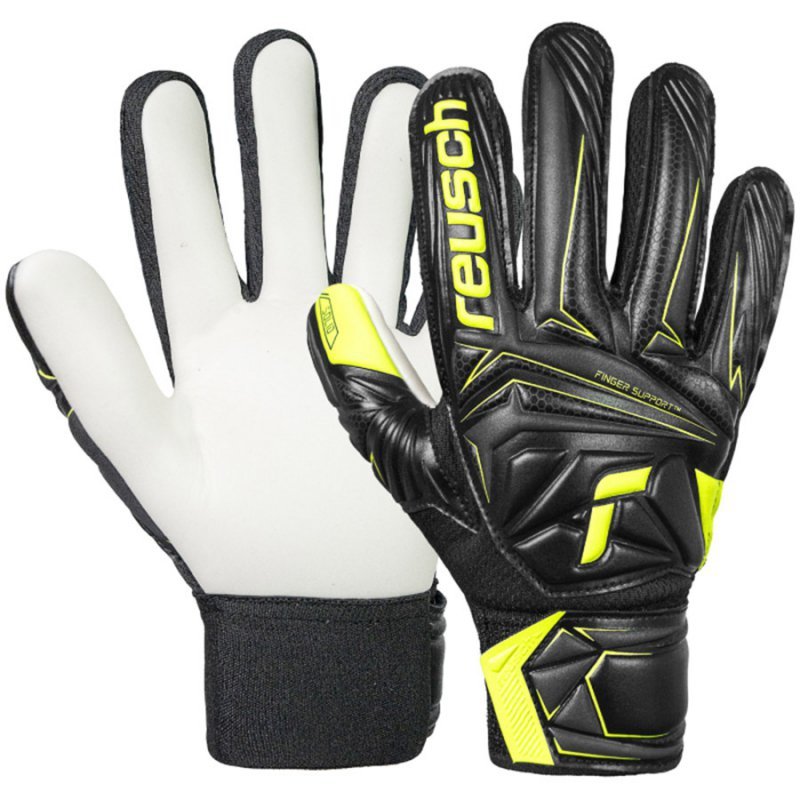 Rękawice Reusch Attrakt Starter Solid Finger Support Junior 56 72 511 7752 czarny 6