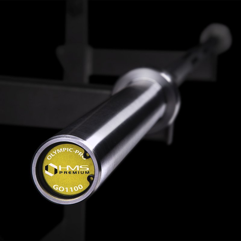 GO1100 GRYF OLIMPIJSKI 20KG 2200MM HMS PREMIUM + ZG1500 GOLDEN ZACISKI LOCK JAW (2 szt)
