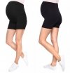 Comfortable short maternity leggings M012 black