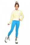 Girls winter long leggings for children Amelia blue