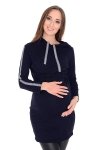 MijaCulture - 3 in1 Maternity and Nursing Pullover Sweatshirt Melanie 7136 Navy