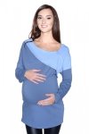 Maternity ad breastfeeding tunic Ada 9061 blue