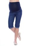 MijaCulture Capri Maternity Cropped Trousers Pants Short 4015/M35  Blue Denim