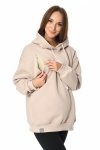 MijaCulture hoodie for pregnant women and breastfeedinf Naomi  M016 Beige