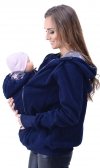 MijaCulture - 3 w1 bluza polarowa 3D ciążowa i do noszenia dziecka  4047/M51 ciemny granat