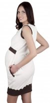 MijaCulture - 2 w1 sukienka ciążowa i do karmienia  „Fiona” 7111  ecru/brąz