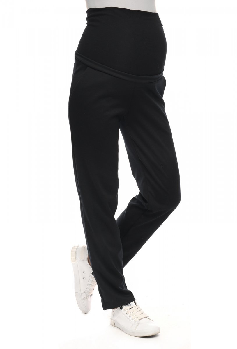 MijaCulture Casual maternity trousers Hanna M009 black - Trousers