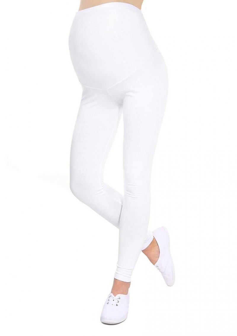 Komfortowe legginsy ciążowe 3085 biały