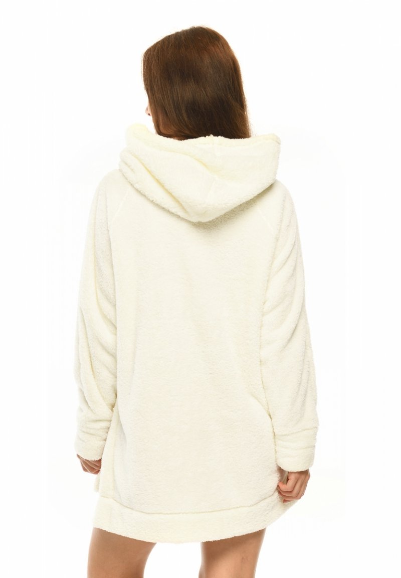 MijaCulture - super soft and cozy maternity and nursing sweatshirt with hood &quot;BEAR&quot; M022 ecru