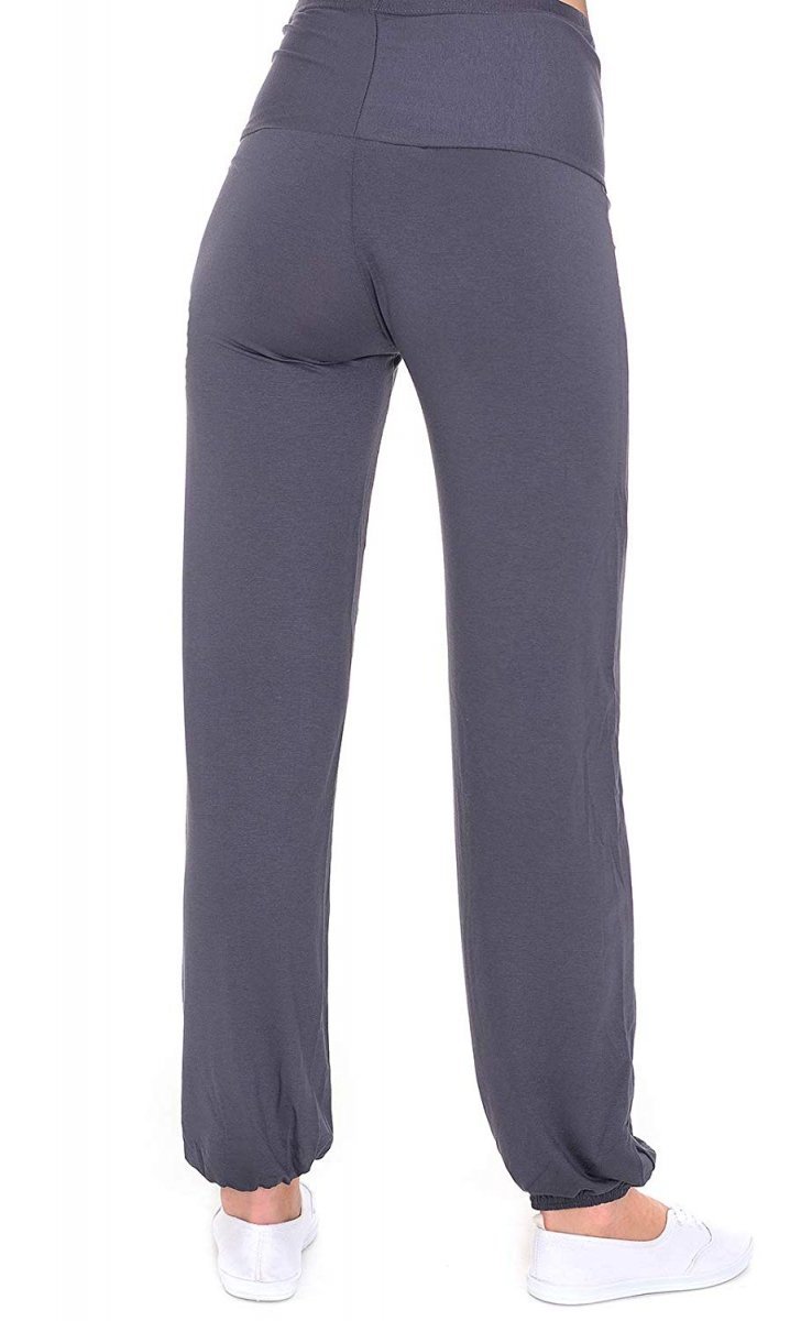 MijaCulture - Relaxed Casual Maternity Pants Trousers Harem Alladin 4069/M58 Grey