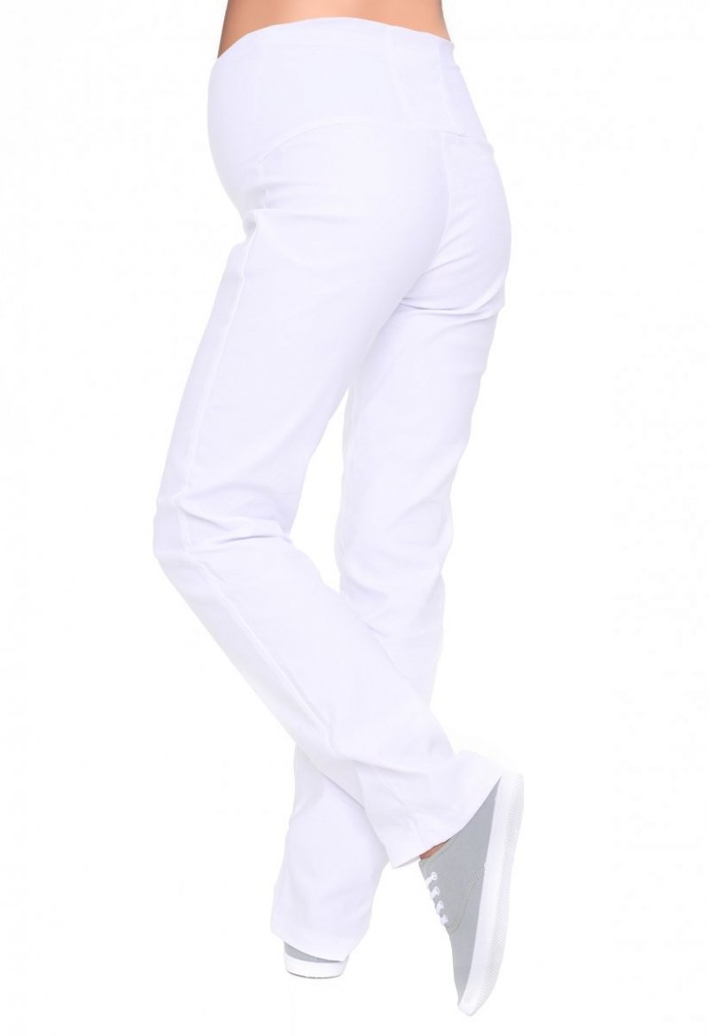 MijaCulture Spodnie ciążowe jeans dla kobiet w ciąży 3014 białe