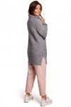 Be Knit BK047 Sweter oversize z golfem - szary